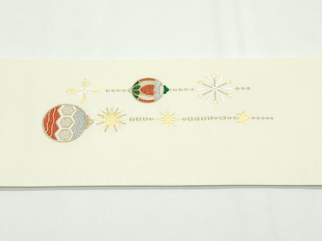 平和屋本店■極上 西陣 大光謹製 九寸名古屋帯 クリスマス オーナメント トナカイ 金糸 証紙付 逸品 新品 CZAA1984s5