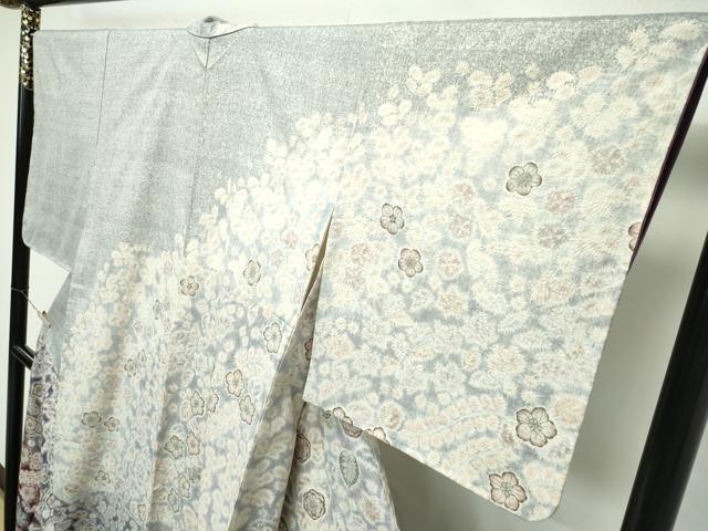 平和屋本店■極上　十七代京屋林蔵　訪問着　本場結城紬地　辻が花　絞り　暈し染め　逸品　未使用　CZAA2001s5
