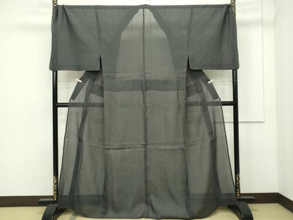 平和屋本店■極上　夏物　男性　銀座もとじ　キングサイズ　上布　縞　麻　逸品　CZAA2007s5