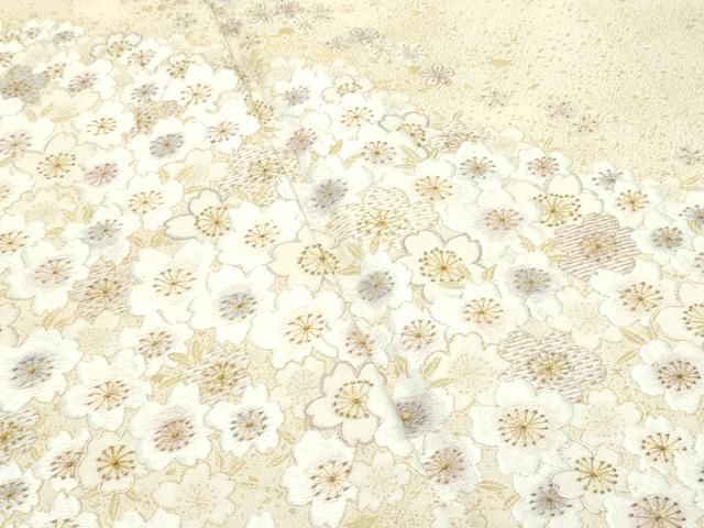 平和屋本店■極上　山口美術織物　皇室　伊勢神宮御用　西陣織　寿光織　訪問着　総刺繍　桜楓文　金糸　冊子付き　逸品　CZAA2012s5