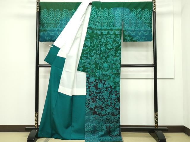 平和屋本店■極上　前田仁仙　仁仙更紗　石川県指定無形文化財　牛首紬　白山工房　手織り　訪問着　証紙付き　逸品　未使用　CZAA2017s5