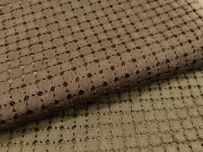 平和屋本店■極上　小紋　総刺繍　スワトウ刺繍　市松文様　逸品　未使用　CZAA2065s5