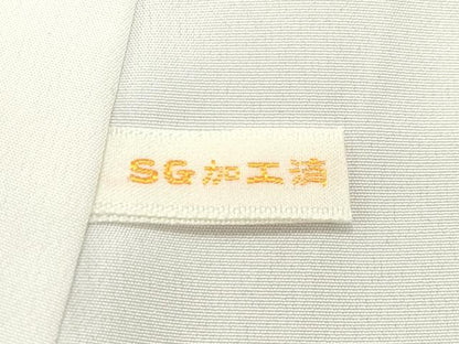 平和屋本店■極上　訪問着　総手刺繍　相良刺繍　枝桜　暈し染め　金糸　白藤色地　反端付き　逸品　未使用　CZAA2071s5