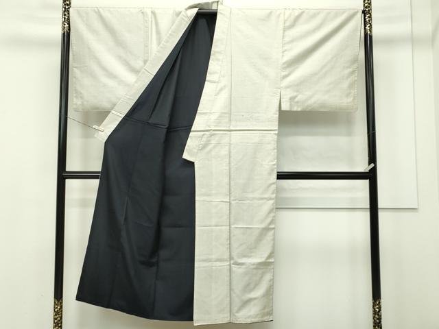 平和屋本店○極上 男性 本場大島紬 白大島 アンサンブル 100亀甲 総