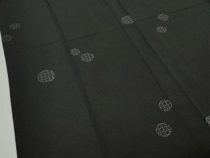 平和屋着物■極上　男性　小紋　単衣　北斎模様　黒地　逸品　CZAA3096s5