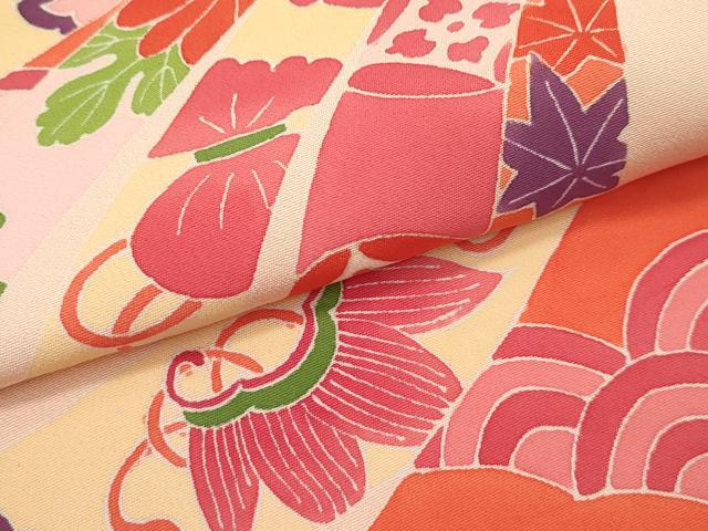 平和屋本店■極上　七五三　女の子　7歳　祝着　作家物　束ね熨斗宝尽くし花文　逸品　未使用　CZAA2080s5