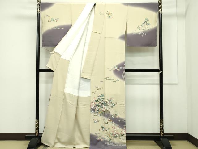 平和屋本店●極上 十日町 加賀草木友禅の第一人者 田村哲彦 訪問着 風景文 暈し染め 逸品 未使用 CZAA2108s5