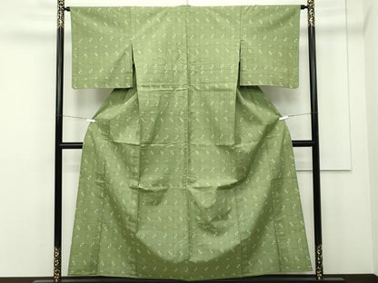 平和屋本店▽極上 本場琉球絣 単衣 手おり 大城キク作 やまと誂製 証紙付き 逸品 CZAA2109s5