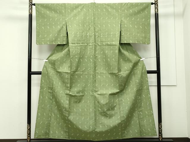 平和屋本店▽極上 本場琉球絣 単衣 手おり 大城キク作 やまと誂製 証紙付き 逸品 CZAA2109s5