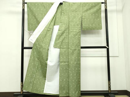 平和屋本店▽極上 本場琉球絣 単衣 手おり 大城キク作 やまと誂製 証紙付き 逸品 CZAA2109s5