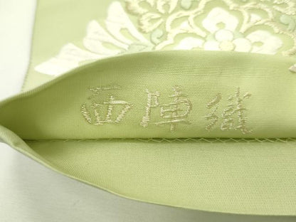 平和屋本店■極上　夏物　西陣　河合康幸謹製　六通柄袋帯　唐織　花菱文　金糸　逸品　CZAA2122s5