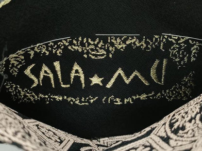 平和屋本店●極上 SALAMU サラム 藤井勝比琥 両面 太鼓柄袋帯 龍 ラインストーン 逸品 未使用 CZAA2131s5