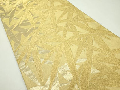 平和屋本店■最高級　人間国宝　北村武資　六通柄袋帯　笹　金糸　逸品　CZAA2157s5
