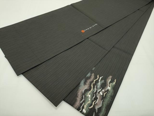 平和屋本店●極上 中国人間国宝 将雪英 太鼓柄袋帯 相良刺繍 バレリーナ 黒地 逸品 未使用 CZAA2159s5