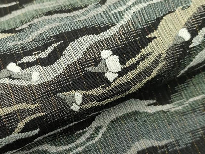 平和屋本店●極上 中国人間国宝 将雪英 太鼓柄袋帯 相良刺繍 バレリーナ 黒地 逸品 未使用 CZAA2159s5