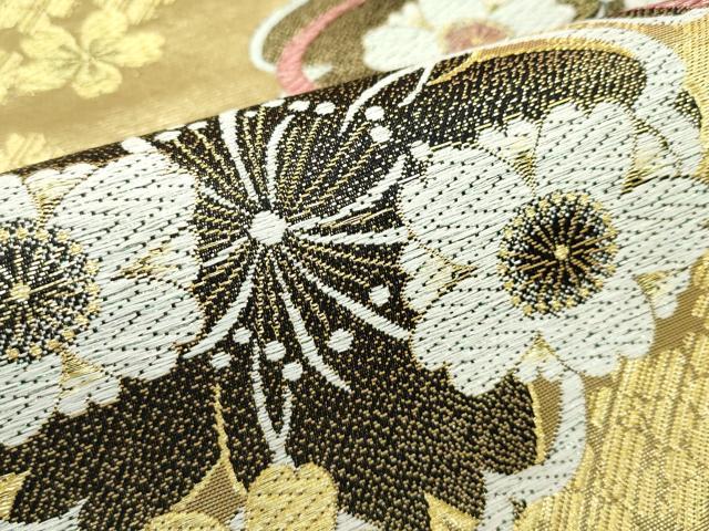 平和屋本店●極上 振袖・袋帯セット 総絞り 駒刺繍 束ね熨斗牡丹文 黒地 逸品 CZAA2181s5