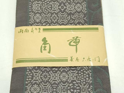 平和屋本店■極上　男性　京の名門・菱屋六右ェ門　両面　角帯　名物裂間道　共箱付き　逸品　未使用　CZAA2191s5