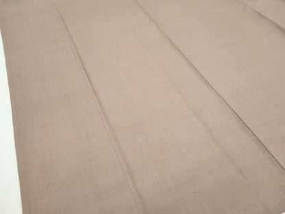 平和屋本店▽極上 結城紬 単衣 奥順謹製 はたおり娘 色無地 梅染色 証紙付き 逸品 未使用 CZAA2195s5