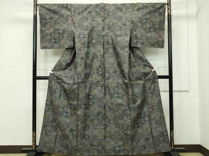 平和屋本店■極上　都喜ヱ門　本場大島紬　９マルキ　古典絵巻　藤絹織物謹製　証紙付き　逸品　CZAA2201s5
