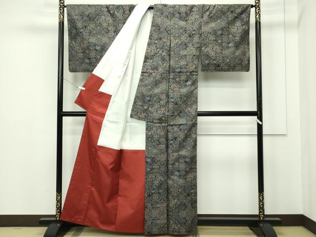 平和屋本店■極上　都喜ヱ門　本場大島紬　９マルキ　古典絵巻　藤絹織物謹製　証紙付き　逸品　CZAA2201s5