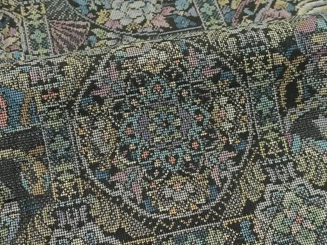 平和屋本店■極上　都喜ヱ門　本場大島紬　９マルキ　古典絵巻　藤絹織物謹製　証紙付き　逸品　CZAA2201s5
