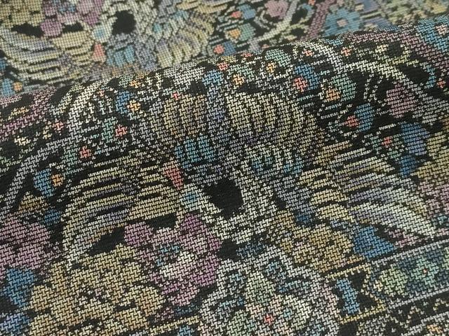 平和屋本店■極上　都喜ヱ門　本場大島紬　９マルキ　古典絵巻　藤絹織物謹製　証紙付き　逸品　CZAA2201s5