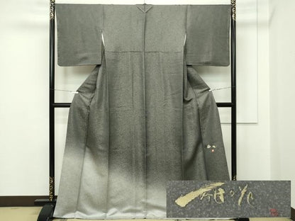平和屋本店●最高級 久保田一竹 幻の辻が花 色留訪問着 暈し染め 金通し地 反端付き 逸品 CZAA2203s5