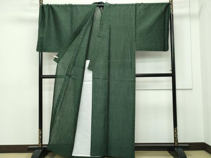 平和屋本店＊希少 男性 夏物 本場夏結城・長襦袢セット キングサイズ 野村半平作 証紙・たとう紙付き 逸品 未使用 CZAA2231s5