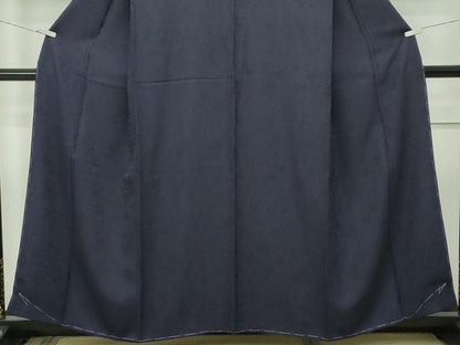 平和屋本店■極上　色無地　黒紅色　花唐草地紋　さが美扱い　逸品　未使用　CZAA2235s5
