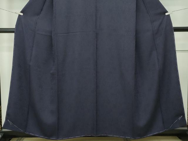 平和屋本店■極上　色無地　黒紅色　花唐草地紋　さが美扱い　逸品　未使用　CZAA2235s5
