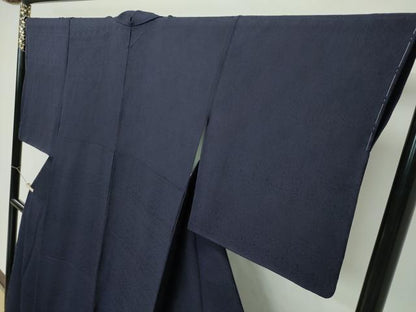 平和屋本店■極上　色無地　黒紅色　花唐草地紋　さが美扱い　逸品　未使用　CZAA2235s5
