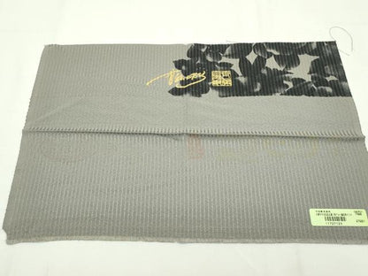 平和屋本店■極上　キモノデザイナー　斉藤上太郎　訪問着　草花文　反端付き　逸品　CZAA2240s5