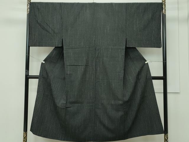 平和屋本店▽極上 男性 結城紬 もめんちぢみ 単衣 結城屋謹製 証紙付き 逸品 CZAA2245s5