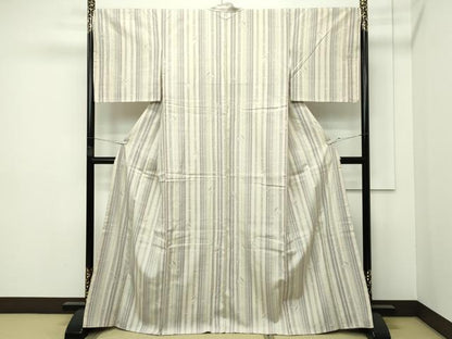 平和屋本店●極上 結城紬 奥順謹製 はたおり娘 100亀甲 平織り 竹並び やまと誂製 証紙付き 逸品 未使用 CZAA22475s