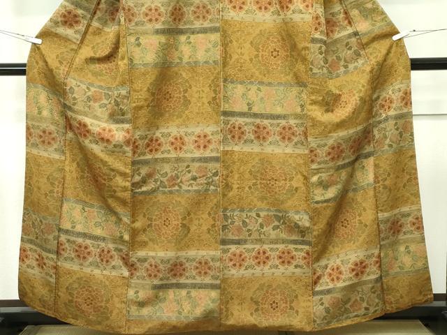 平和屋本店●極上 小紋 総刺繍 スワトウ刺繍 草花横段文 逸品 CZAA2250s5