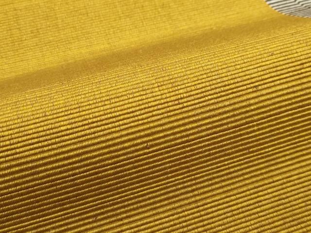 平和屋本店■極上　本場黄八丈　紬　八寸名古屋帯　証紙付き　逸品　未使用　CZAA2263s5