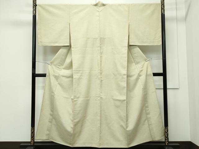 平和屋本店■極上　本塩沢　やまだ織　単衣　桑原タツノ作　証紙付き　逸品　未使用　CZAA2273s5