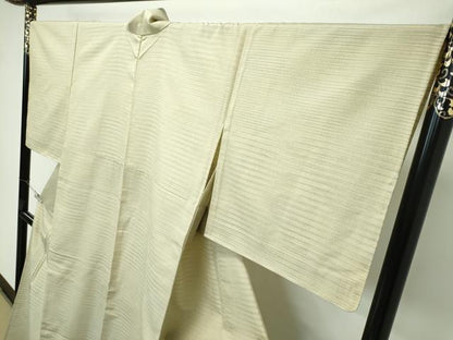 平和屋本店■極上　本塩沢　やまだ織　単衣　桑原タツノ作　証紙付き　逸品　未使用　CZAA2273s5