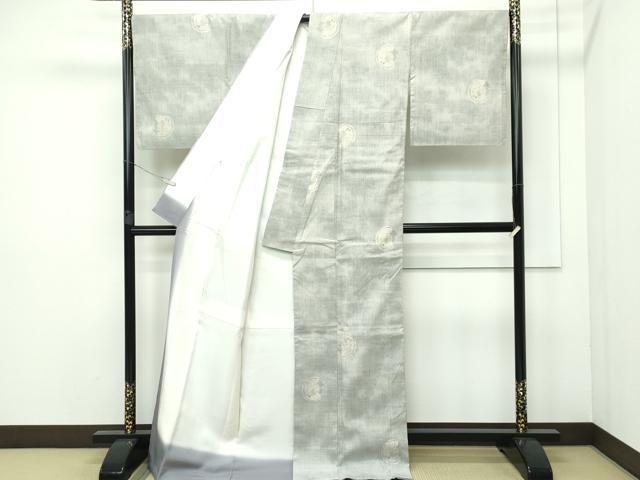 平和屋本店□極上 本場結城紬 重要無形文化財 地機 100亀甲 縞