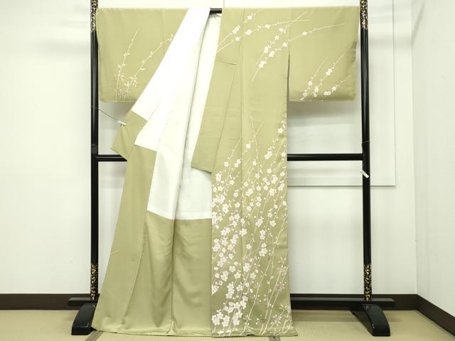 平和屋本店●極上　本加賀友禅作家　小田美知代　訪問着　枝花文　木蘭色地　逸品　未使用　CZAA4755s6