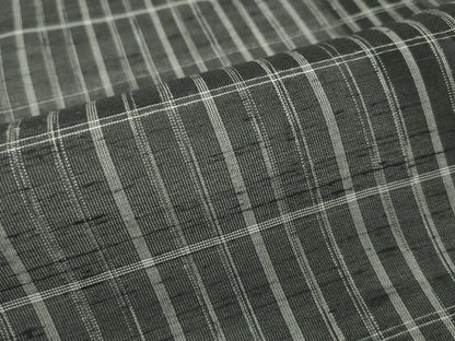 平和屋本店＊極上 夏物 紗紬・長襦袢セット 格子柄 やまと誂製 半衿刺繍 逸品 CZAA2297s5