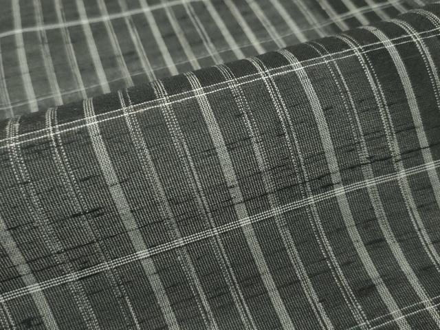 平和屋本店＊極上 夏物 紗紬・長襦袢セット 格子柄 やまと誂製 半衿刺繍 逸品 CZAA2297s5