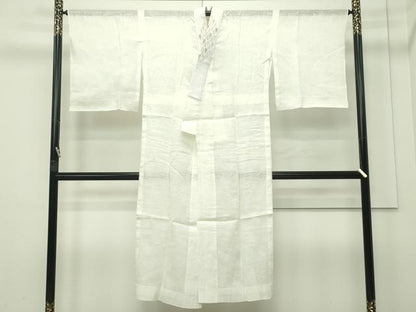 平和屋本店＊極上 夏物 紗紬・長襦袢セット 格子柄 やまと誂製 半衿刺繍 逸品 CZAA2297s5