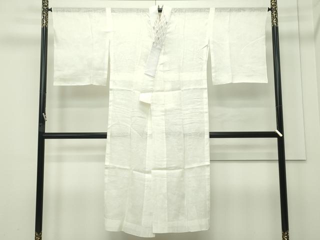 平和屋本店＊極上 夏物 紗紬・長襦袢セット 格子柄 やまと誂製 半衿刺繍 逸品 CZAA2297s5