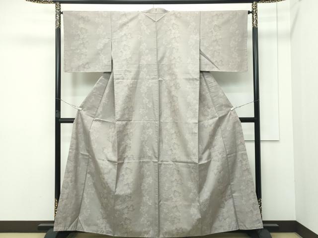 平和屋本店●極上 本場大島紬 葡萄蔦の葉文 大山謹製 胡桃染色地 証紙付き 逸品 未使用 CZAA2298s5