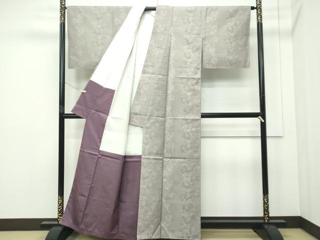 平和屋本店●極上 本場大島紬 葡萄蔦の葉文 大山謹製 胡桃染色地 証紙付き 逸品 未使用 CZAA2298s5