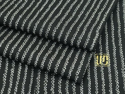 平和屋本店▽極上 池田重子コレクション 小紋 単衣 鹿の子間道 黒地 逸品 未使用 CZAA2299s5