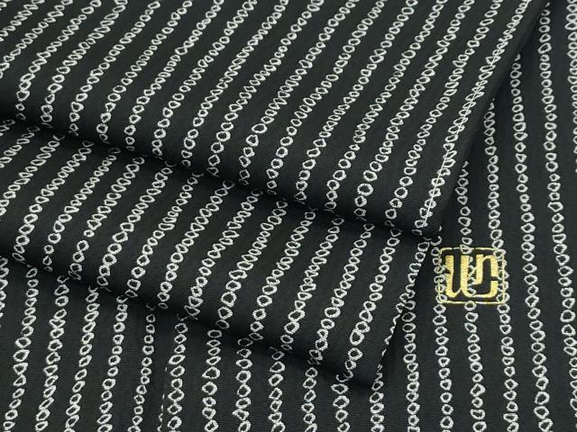 平和屋本店▽極上 池田重子コレクション 小紋 単衣 鹿の子間道 黒地 逸品 未使用 CZAA2299s5