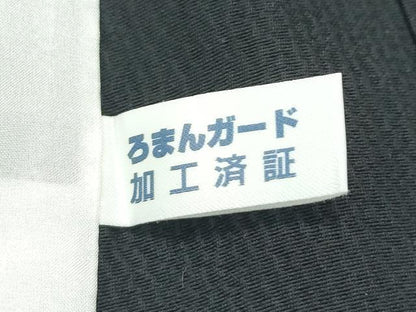 平和屋本店▽極上 池田重子コレクション 小紋 単衣 鹿の子間道 黒地 逸品 未使用 CZAA2299s5