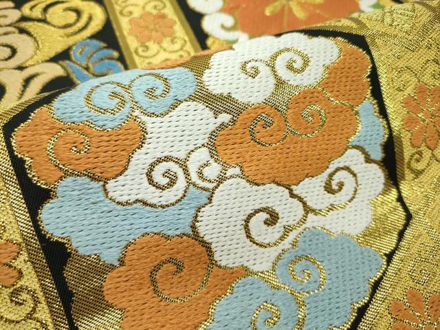 平和屋本店●極上 西陣 川島織物 六通柄 本袋帯 唐織 亀甲鳳凰草花文 金糸 逸品 CZAA2671s5